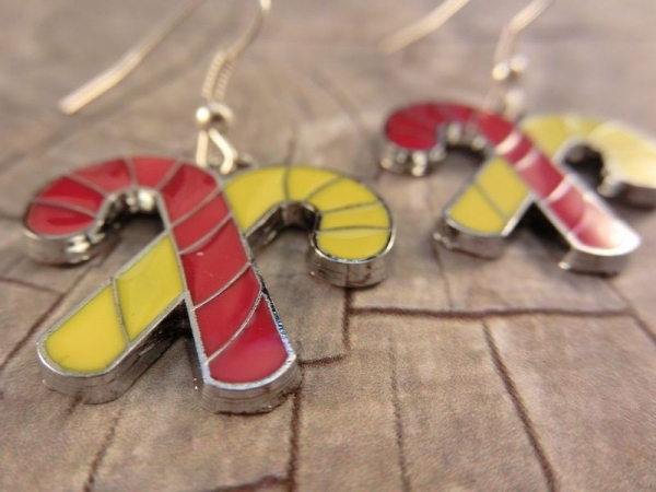 Zuckerstange Ohrringe Vintage Optik Candy Sweets